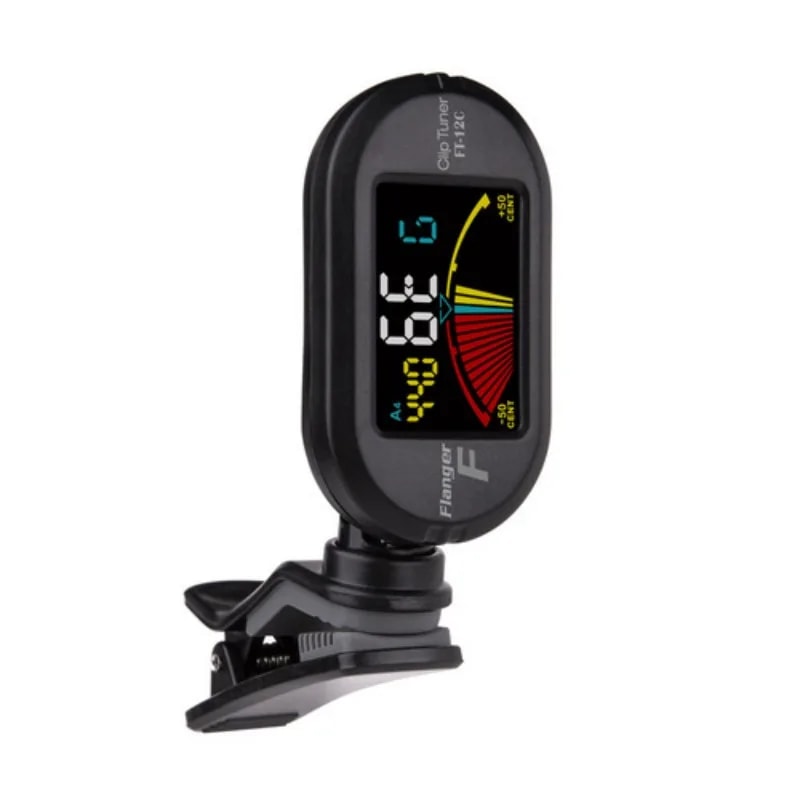 Tuner with Clip Mount Display, Colorful Screen Chromatic Tuner for Guitar, Bass, Ukulele, Violin Accessories