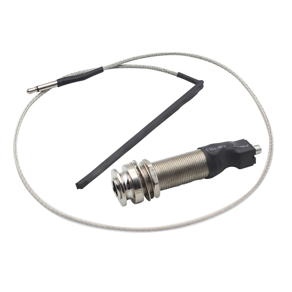 Ukulele Cylinder Acoustic Pickup Accessories, Portable Guitar Endpin Preamp Pickup, Bridge Saddle EQ Piezo Jack Socket
