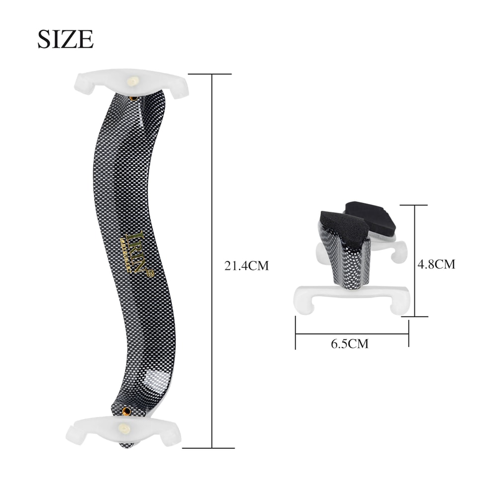 Multi-Adjustable Shoulder Rest with Wipe Cloth for Violin, Soft Sponge Pad