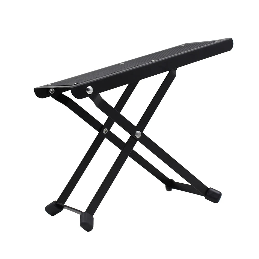 Adjustable Metal Foot Stool With NonSlip Pads Foldable Support For Guitar Parts Accessories 0