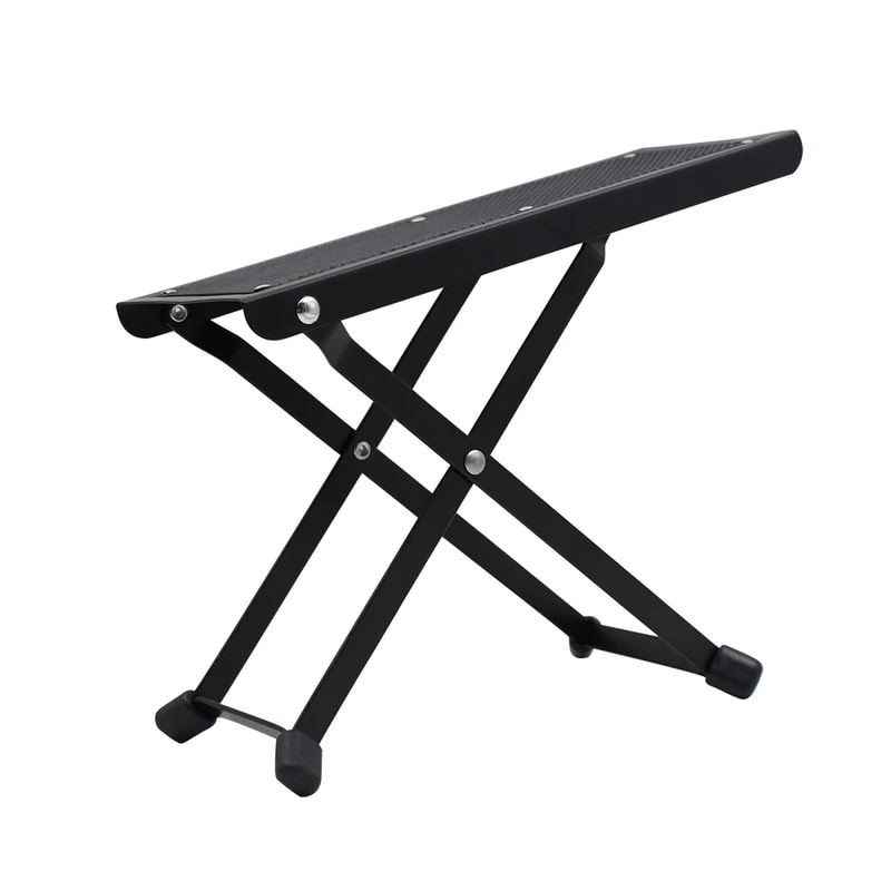 Adjustable Metal Foot Stool With NonSlip Pads Foldable Support For Guitar Parts Accessories 0