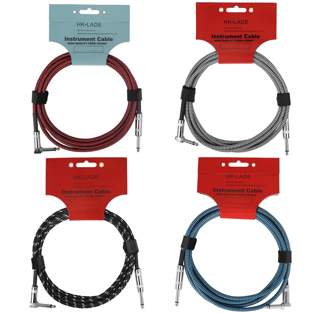 Color Braided Shielded Cable, Noise Reduction Audio Line for Bass Guitar Parts