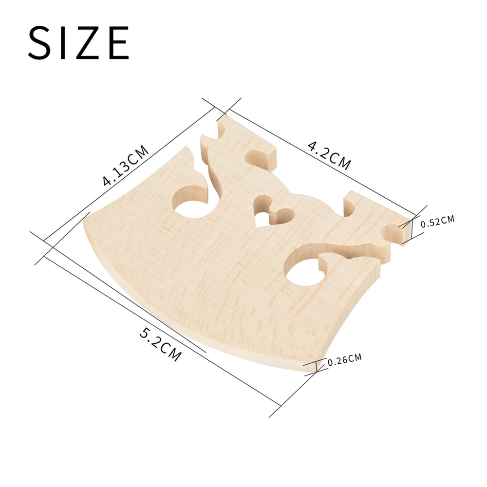 Fiddle Maple Wood Bridge for Violin, Code Caddies Musical Instrument Accessories