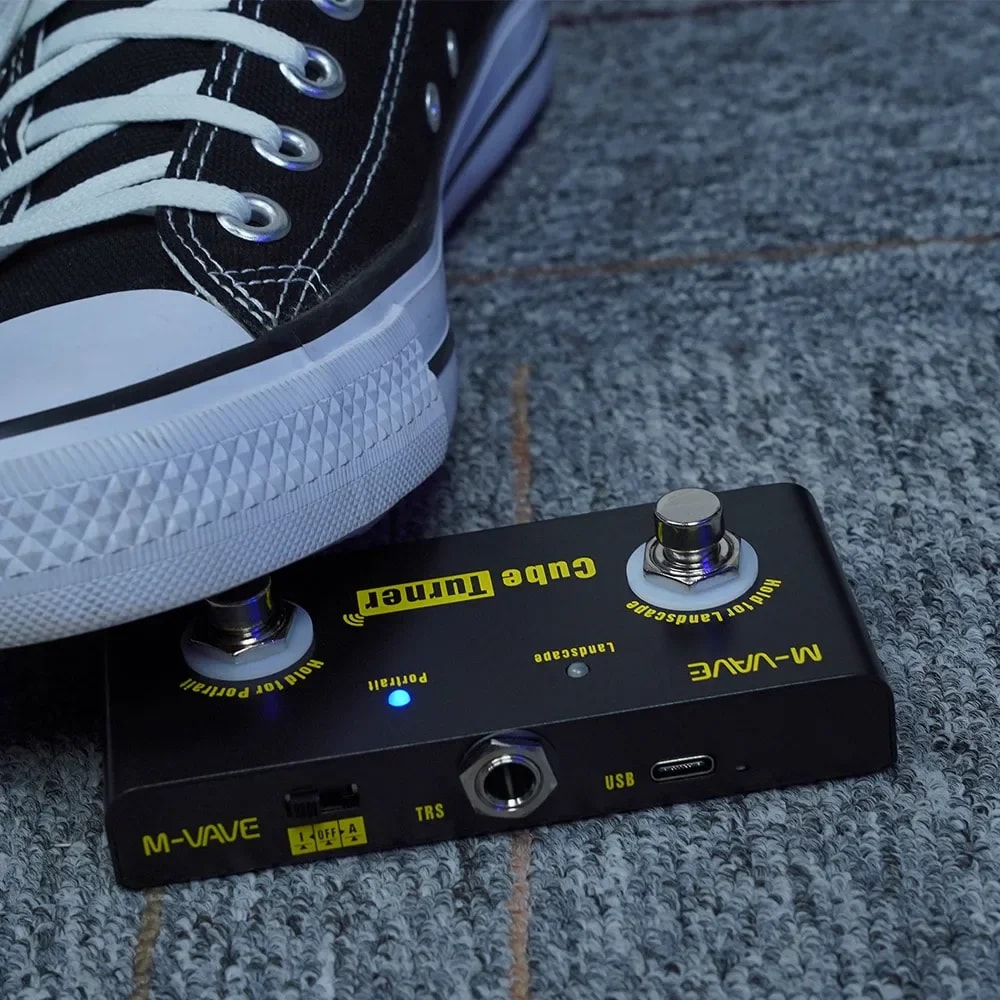 Rechargeable Cube Turner Wireless Pedal Music Sheet Turner Looper Connection For Guitar 0