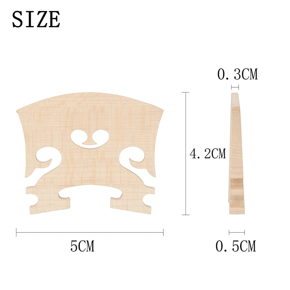 Fiddle Violin Bridge, Elected Maple Wood Pattern Bridge, Violin Accessories