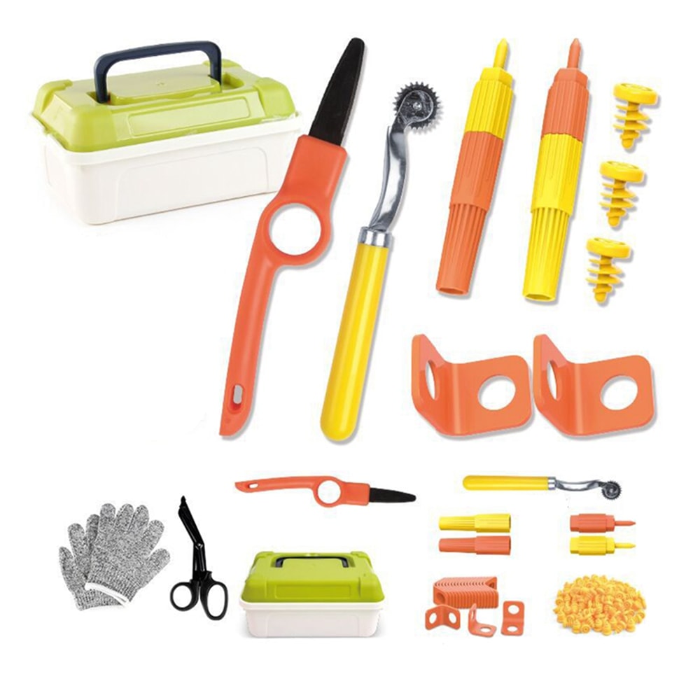 Tool Box, Cardboard Tools For Kids With Cutter, Cardboard Construction Kit Ideal For Family, Team Activities