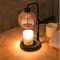 Creating Atmosphere Ornaments, Retro Linen Takraw Ball-shaped Aromatherapy Lamp with Wax and Timer
