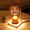 Creating Atmosphere Ornaments, Retro Linen Takraw Ball-shaped Aromatherapy Lamp with Wax and Timer