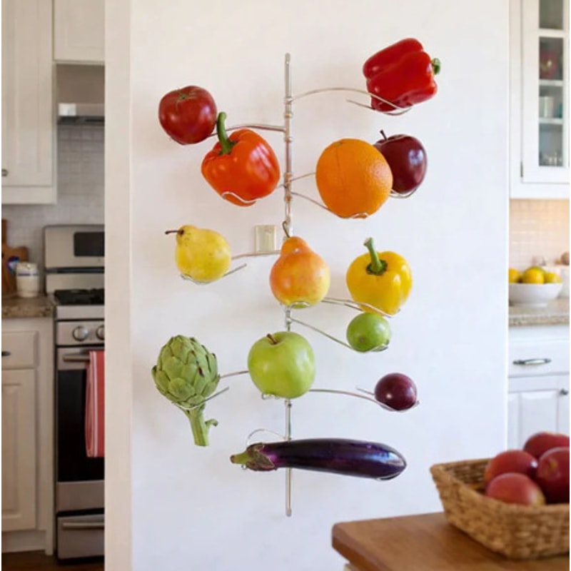 Display Fruit Display Stand Fruit And Vegetable Wall Mount Rack Creative Kitchen Utensil Household 0