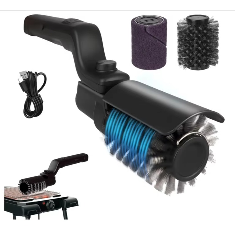 Angle Adjustable Portable Electric BBQ Brush Powerful Cleaning Heavy Oil Brush Outdoor Household Cl 0