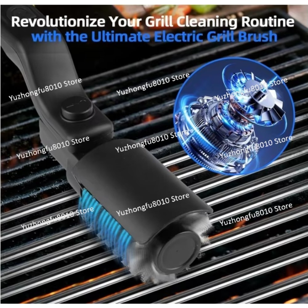 Angle Adjustable Portable Electric BBQ Brush Powerful Cleaning Heavy Oil Brush Outdoor Household Cl 1