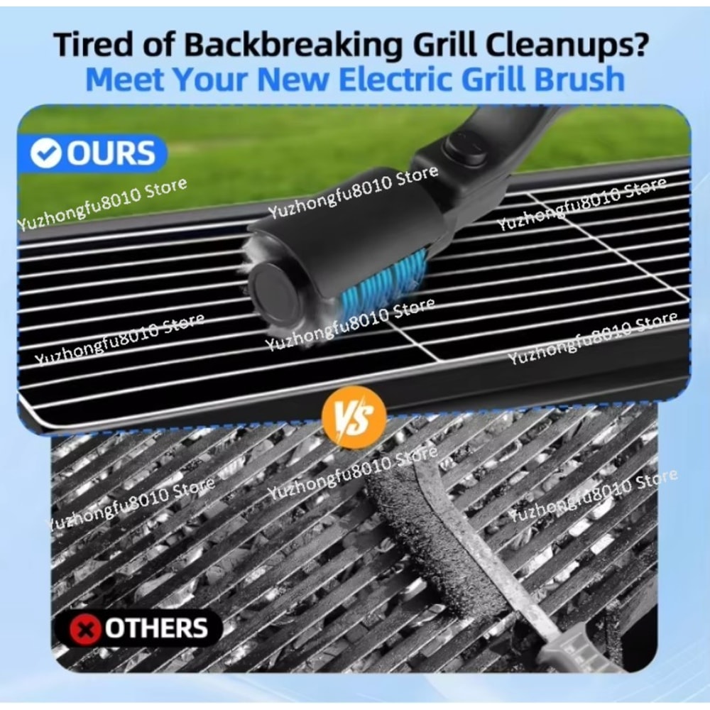 Angle Adjustable Portable Electric BBQ Brush Powerful Cleaning Heavy Oil Brush Outdoor Household Cl 2