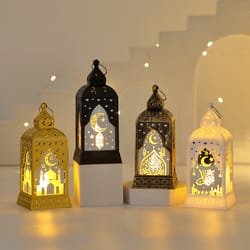 ramadhan decorations eid, led lantern lights castle lights, gifts table decorations, muslim holiday supplies