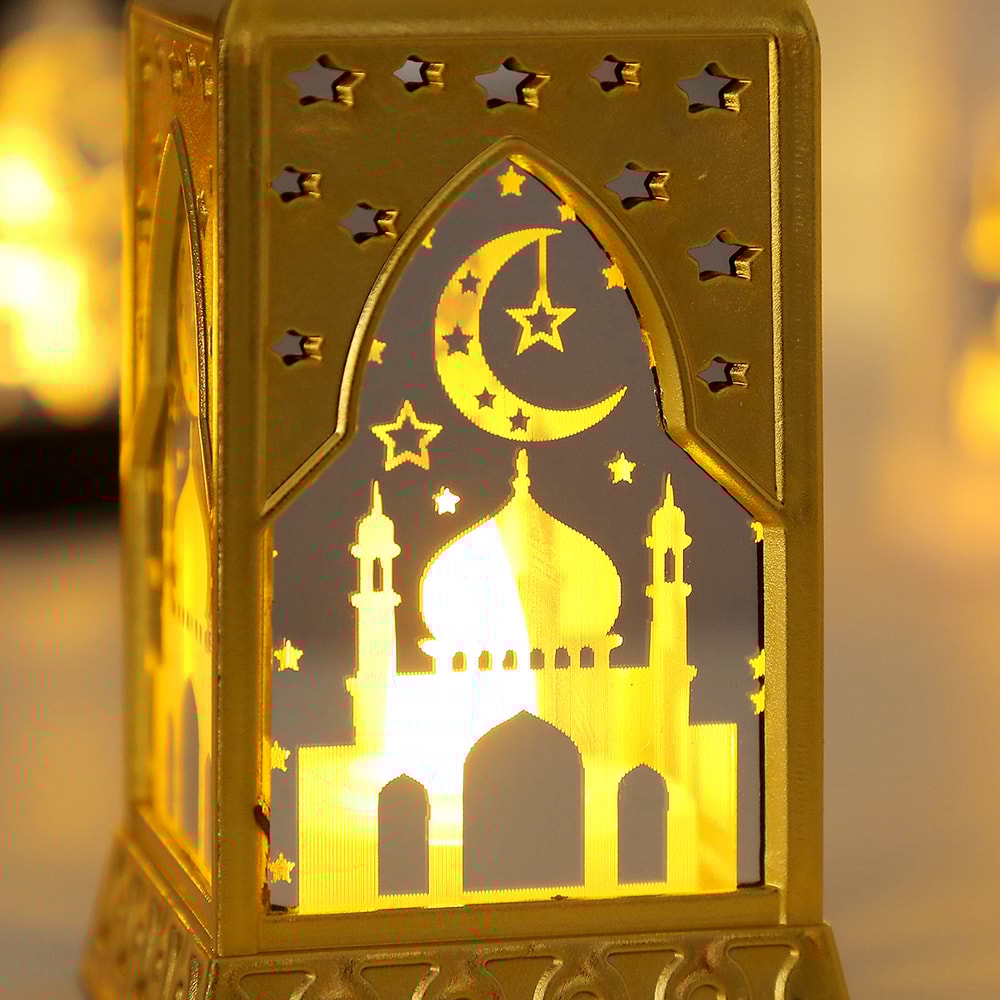 Ramadhan Decorations Eid, LED Lantern Lights Castle Lights, Gifts Table Decorations, Muslim Holiday Supplies
