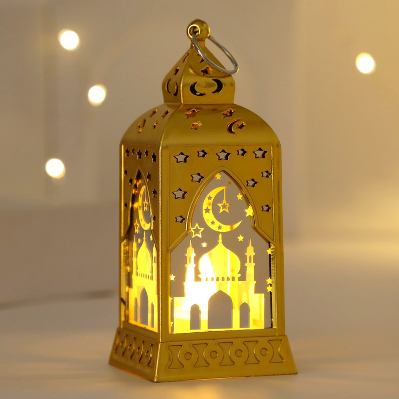 Ramadhan Decorations Eid, LED Lantern Lights Castle Lights, Gifts Table Decorations, Muslim Holiday Supplies