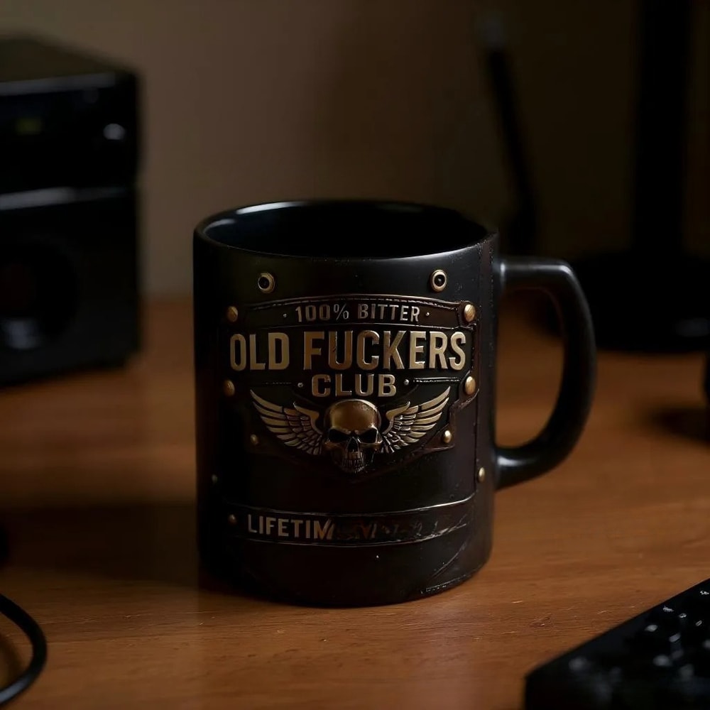 Creative and Personalized Old Guys Club Mug, Coffee Cup, Office and Home Drinking Cup, Ideal Gift
