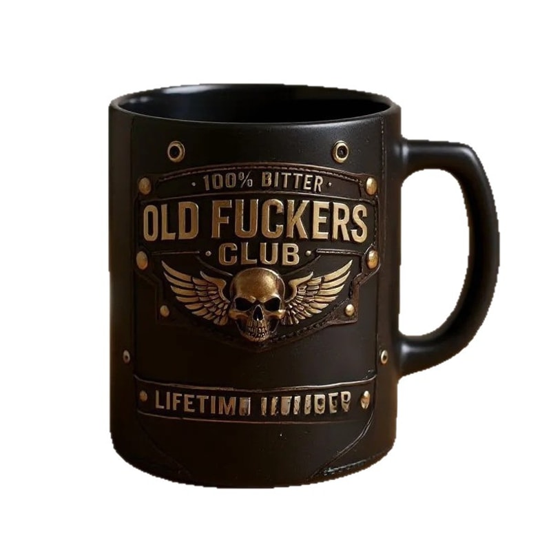 Creative and Personalized Old Guys Club Mug, Coffee Cup, Office and Home Drinking Cup, Ideal Gift