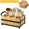 Cooking Utensil Organizer, Compartments Countertop kitchen, With Double Handle, Durable and Stylish