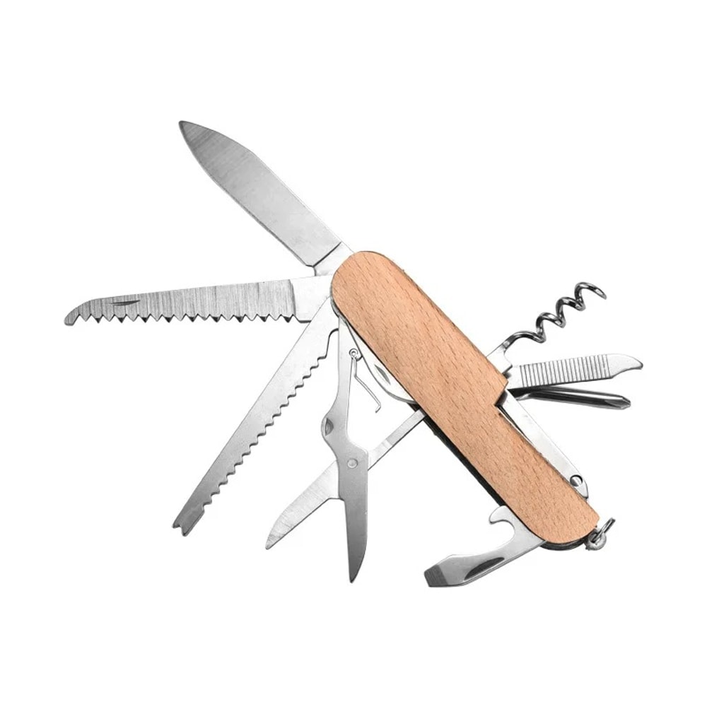 Multifunctional Folding Pocket Knife Stainless Steel Camping Tool With Blade Scissors Bottle Opener Outdoor Survival Accessories