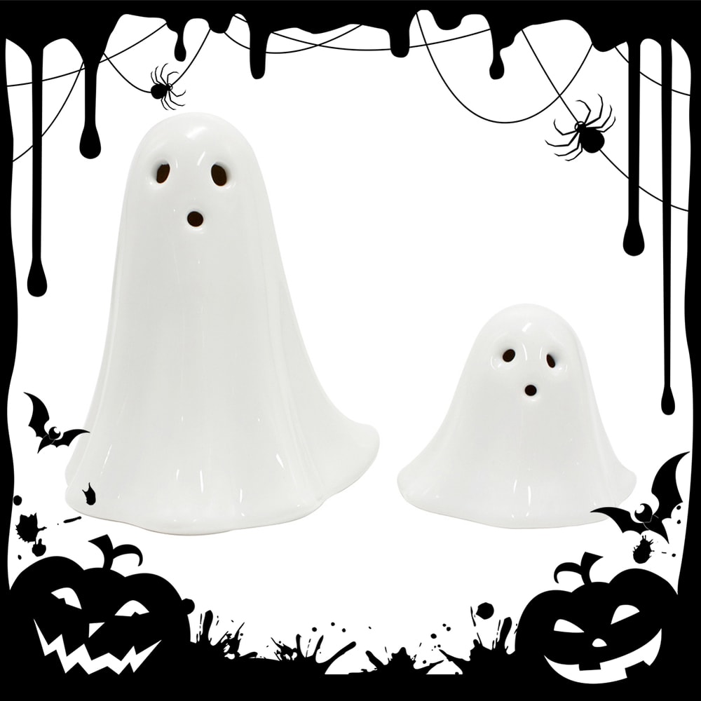 Creative Halloween LED Ghost Decor Luminous Glowing Ghost Ornament Handmade Desktop Decoration 1