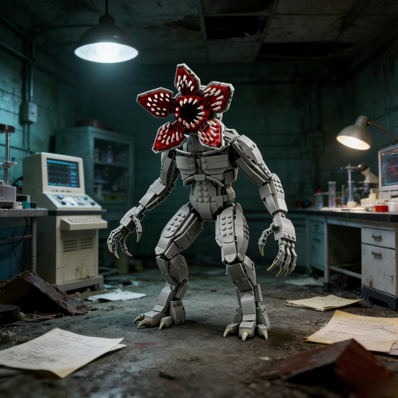 Assembly Toy, Carnivorous Plant Giant Demon, Model Building Blocks, Desktop Decoration, Educational