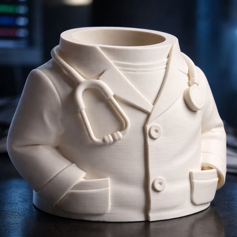 Desktop Ornament, Creative Doctor-shaped Pen Holder, Home Decoration, Medical-themed Gift, Desktop Organizer