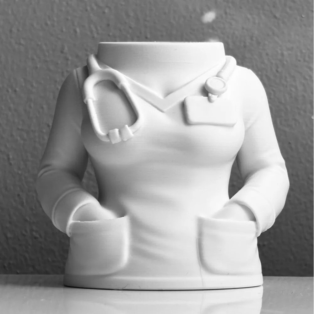 Desktop Ornament, Creative Doctor-shaped Pen Holder, Home Decoration, Medical-themed Gift, Desktop Organizer