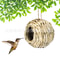 Handwoven Grass Wicker Birdhouse, Assorted Natural Bird Nest Set, Hanging Bird Shelter for Small Birds