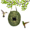 Handwoven Grass Wicker Birdhouse, Assorted Natural Bird Nest Set, Hanging Bird Shelter for Small Birds