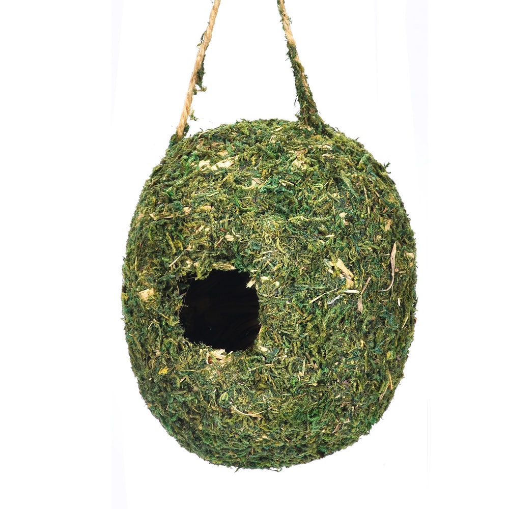 Handwoven Grass Wicker Birdhouse, Assorted Natural Bird Nest Set, Hanging Bird Shelter for Small Birds