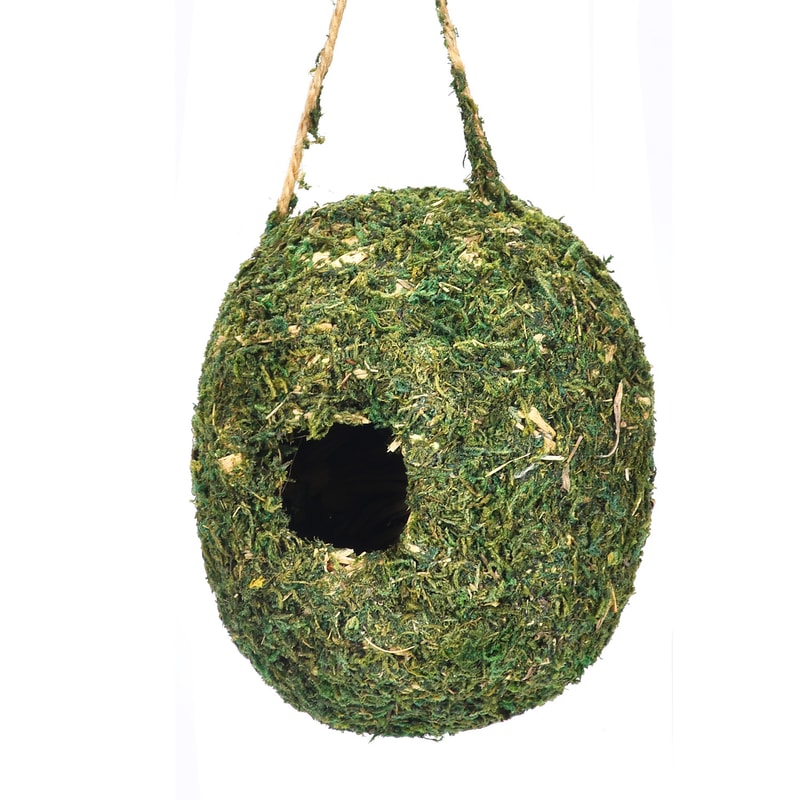 Handwoven Grass Wicker Birdhouse, Assorted Natural Bird Nest Set, Hanging Bird Shelter for Small Birds