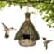 Handwoven Grass Wicker Birdhouse, Assorted Natural Bird Nest Set, Hanging Bird Shelter for Small Birds