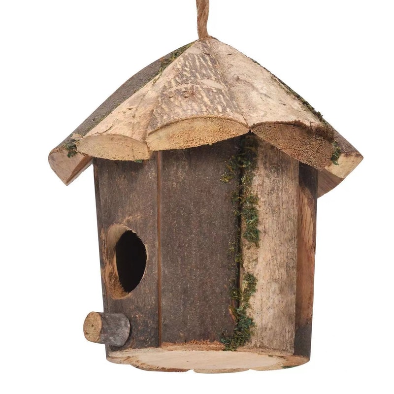 Handwoven Grass Wicker Birdhouse, Assorted Natural Bird Nest Set, Hanging Bird Shelter for Small Birds
