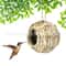 Handwoven Grass Wicker Birdhouse, Assorted Natural Bird Nest Set, Hanging Bird Shelter for Small Birds