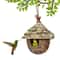Handwoven Grass Wicker Birdhouse, Assorted Natural Bird Nest Set, Hanging Bird Shelter for Small Birds