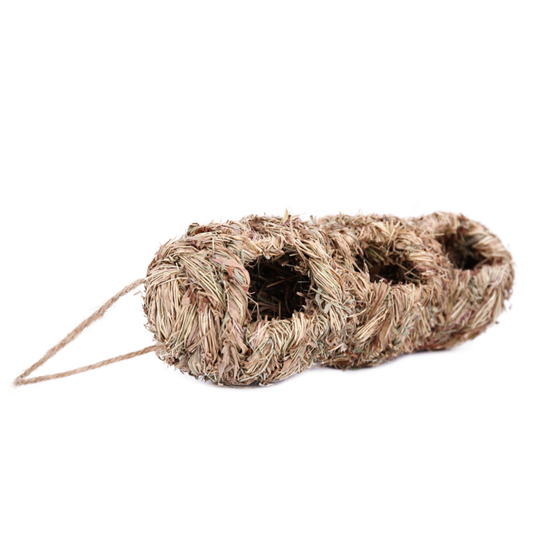 Handwoven Grass Wicker Birdhouse, Assorted Natural Bird Nest Set, Hanging Bird Shelter for Small Birds