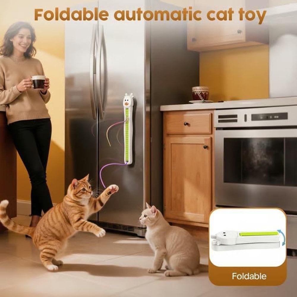 Pet Toy, Automatic Flying Rope Cat Entertainment Device, Keeps Cats Company, Long-lasting Battery