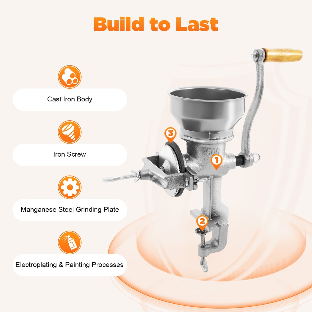 Manual Grain Grinder (cast Iron Material) Household Hand-operated Small Grinder Grinder Portable