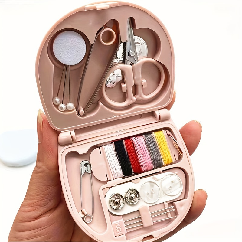 Portable Small Sewing Kit, All-round Nordic Style Mini Sewing Box Set