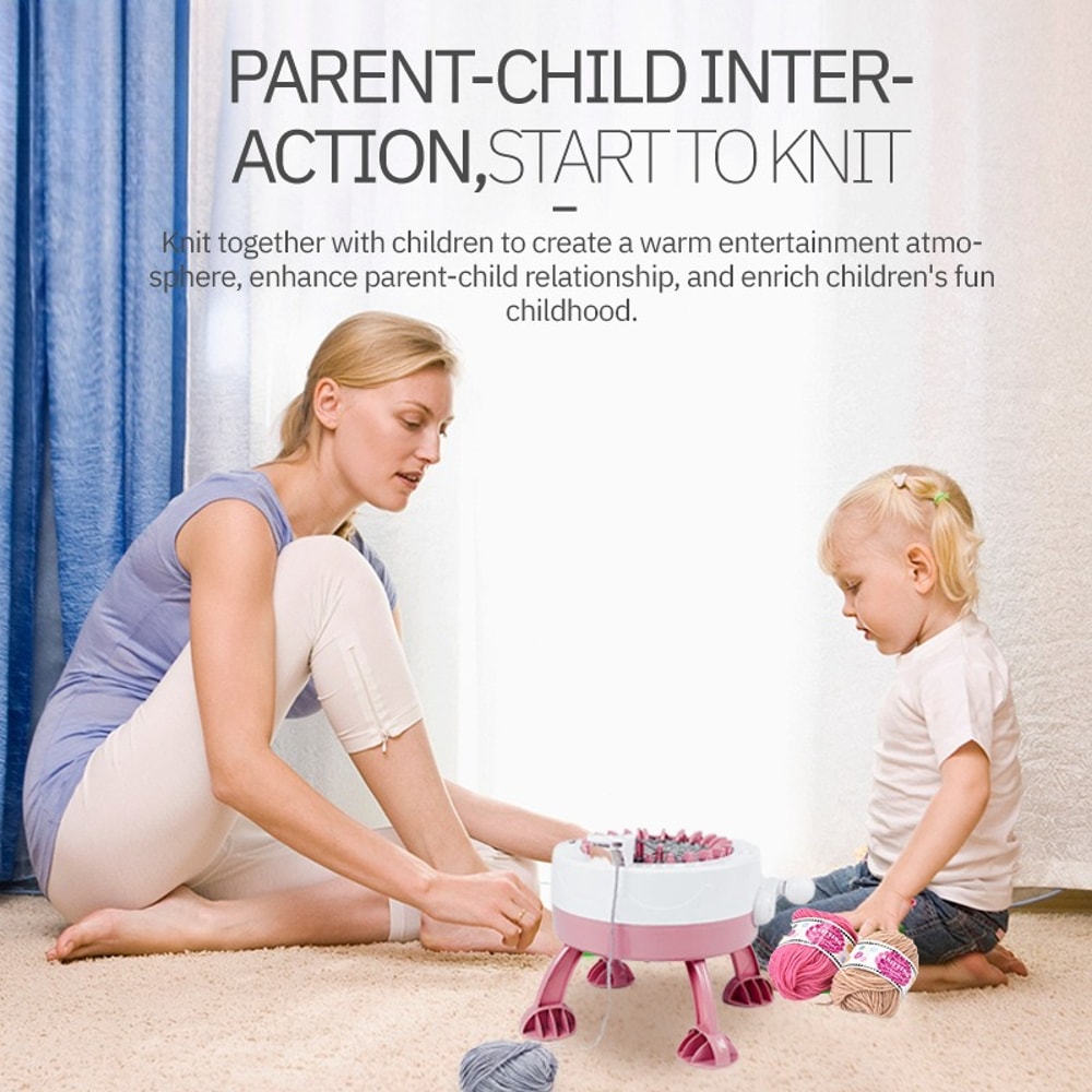 Children's Parent-child Interactive DIY Glove and Scarf Knitting Tool, Round Knitting Machine Gauge Hand Knitting Tool