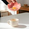 Ceramic Egg White Separator, Porcelain Yolk Filter, Flower Shaped Kitchen Tool for Baking