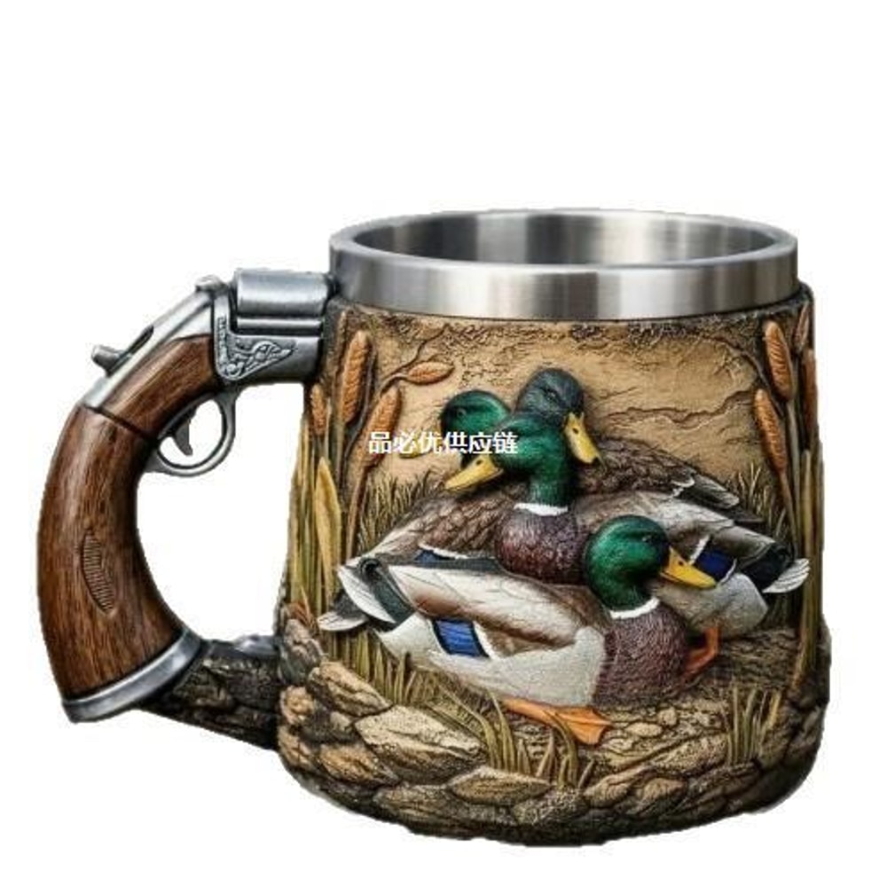 Hunter Special Duck Hunting Pattern Mug, Coffee & Water Cup, Perfect Gift for Men, Outdoor Camping