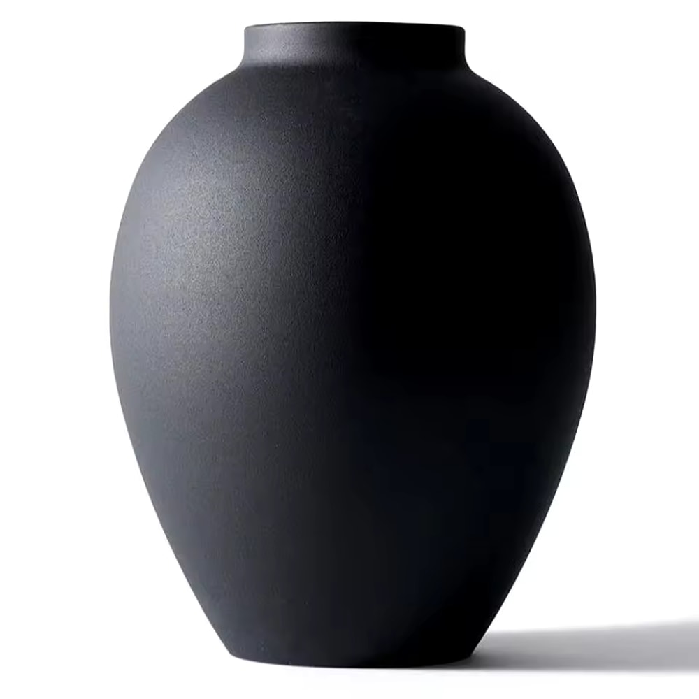 Retro Clay Pot, Medieval Style White Ceramic Vase, Flower Arrangement Decoration for Living Room, Kitchen Table Ornament