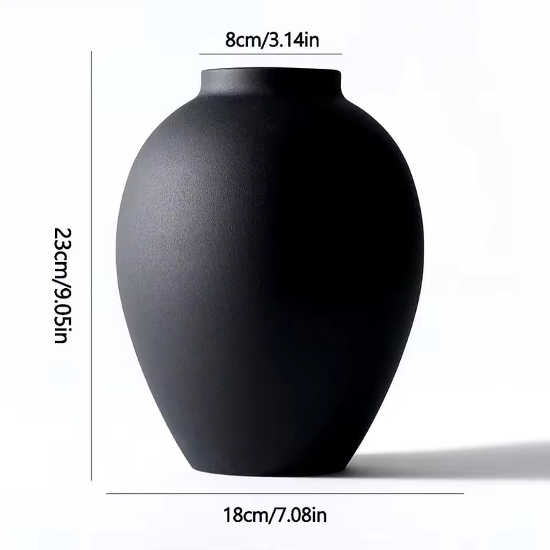 Retro Clay Pot, Medieval Style White Ceramic Vase, Flower Arrangement Decoration for Living Room, Kitchen Table Ornament