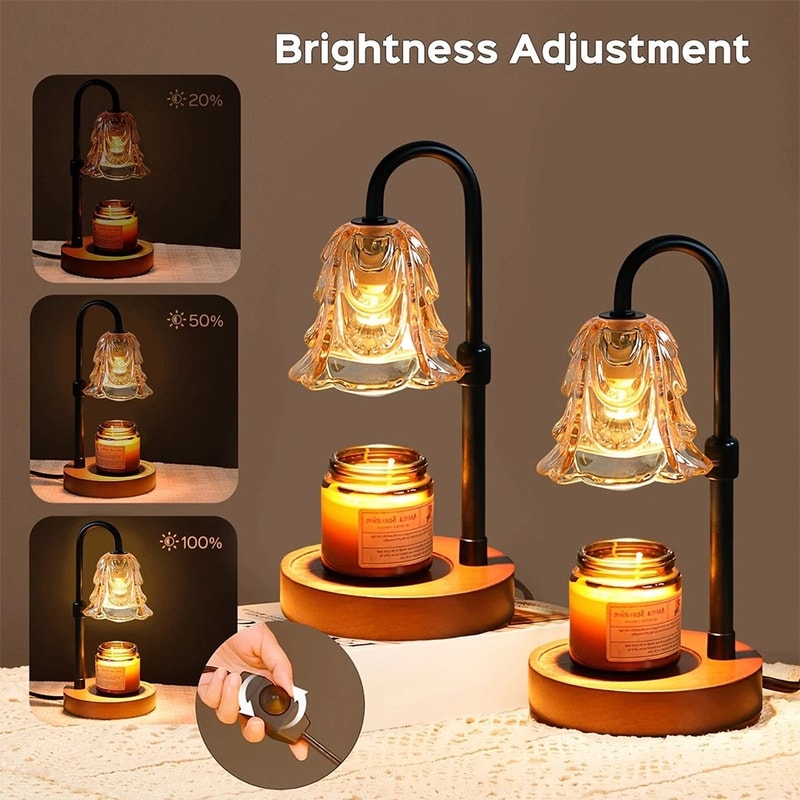 Dimmable Aromatherapy Candle Warmer Lamp Adjustable Brightness Fragrance Diffuser With Light Home Decor Bedroom Living Room