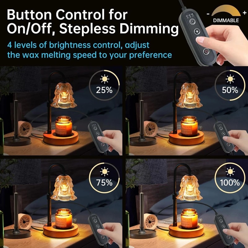 Dimmable Aromatherapy Candle Warmer Lamp Adjustable Brightness Fragrance Diffuser With Light Home Decor Bedroom Living Room