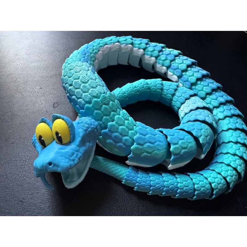 Movable Joint Fidget Toys, Printed Snake Realistic Snake Statue, Animal Model Office Desk Ornament