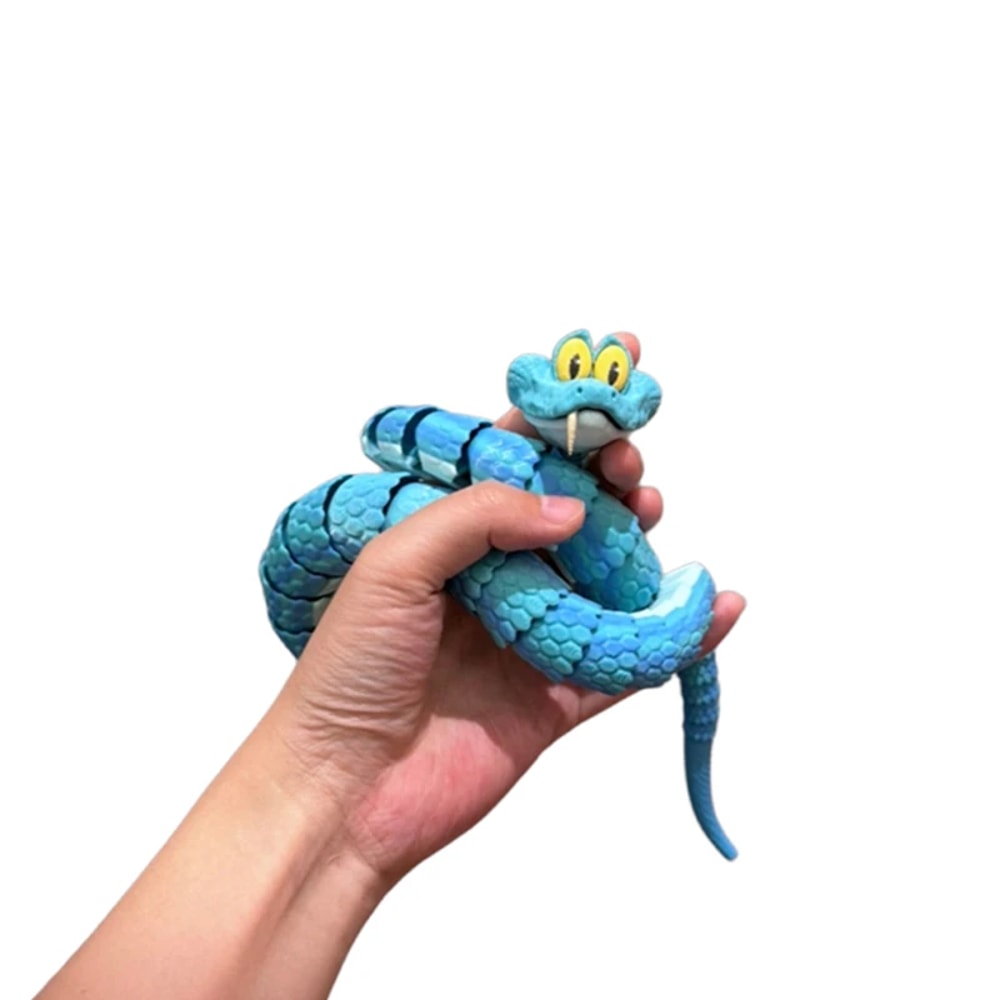 Movable Joint Fidget Toys, Printed Snake Realistic Snake Statue, Animal Model Office Desk Ornament