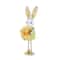 Cute Easter Bunny Figurine With Flower Skirt, Fabric Holiday Decoration for Living Room Home Decor