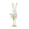 Cute Easter Bunny Figurine With Flower Skirt, Fabric Holiday Decoration for Living Room Home Decor